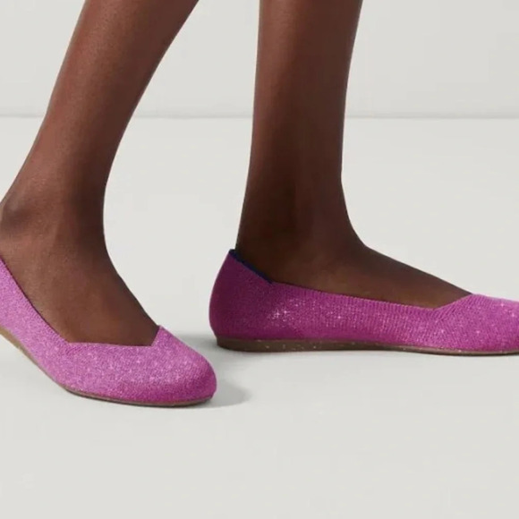 Rare Rothy’s ‘The Flat’ Limited Edition Shoes - Metallic Bloom - Picture 1 of 9